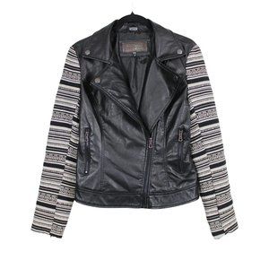 Ci Sono Black Faux Leather Moto Jacket